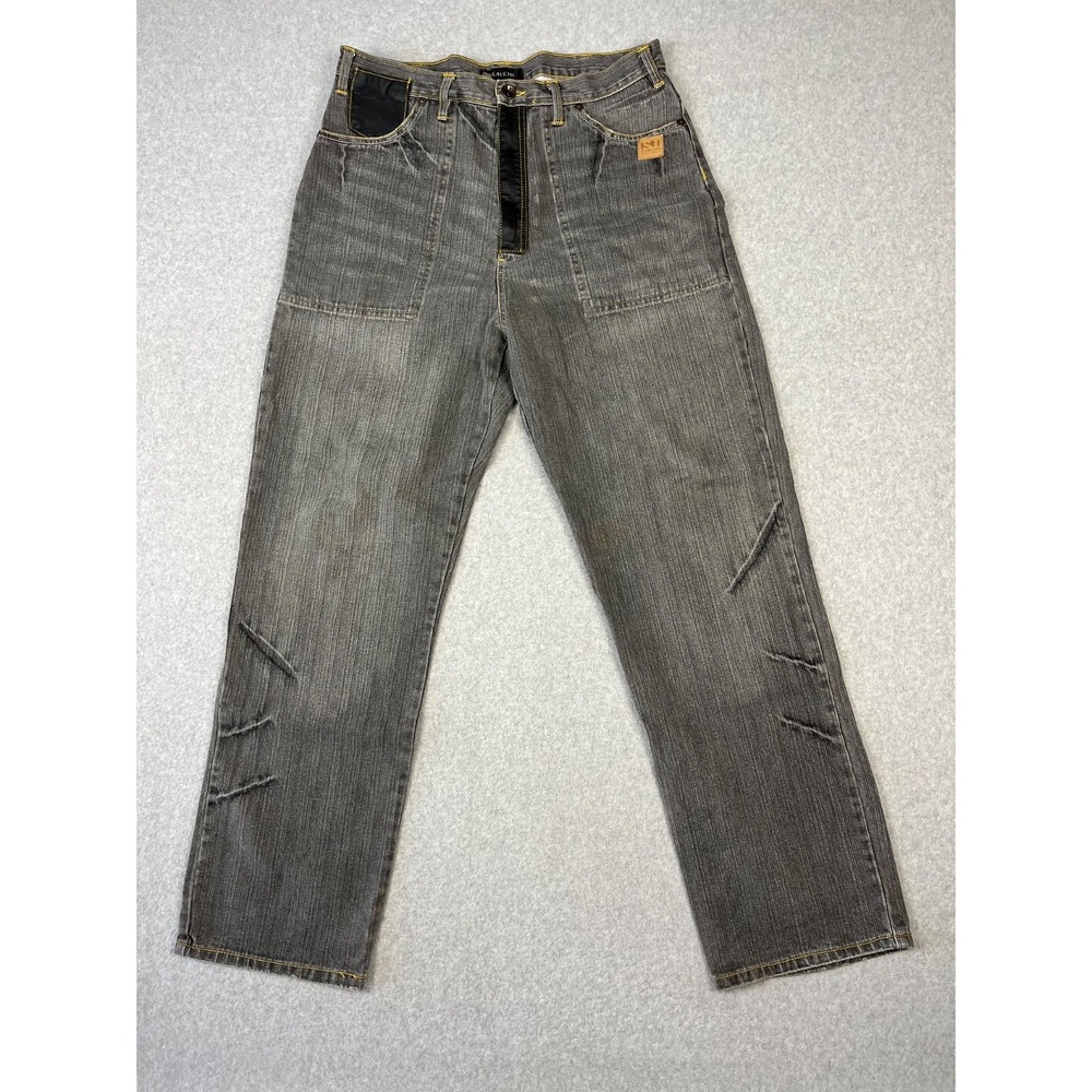 Vintage Sean John Jeans Mens 36x32 Gray Baggy Loose Fit Patch Pocket‎ Streetwear